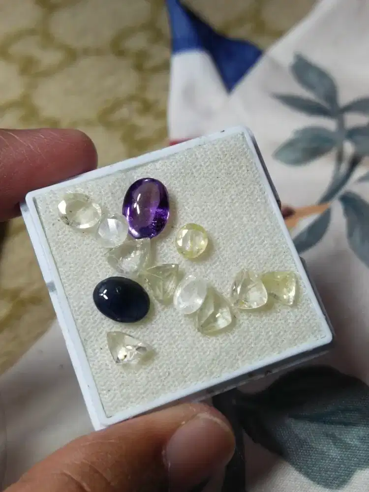 borongan Batu blue safir white safir selon, kcubung