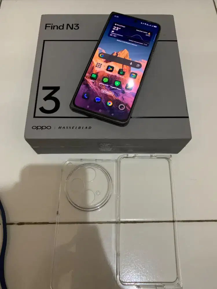 Oppo Find N3 Fold black 16/512gb dualsim 5G+ fullset resmi INDO MURAH