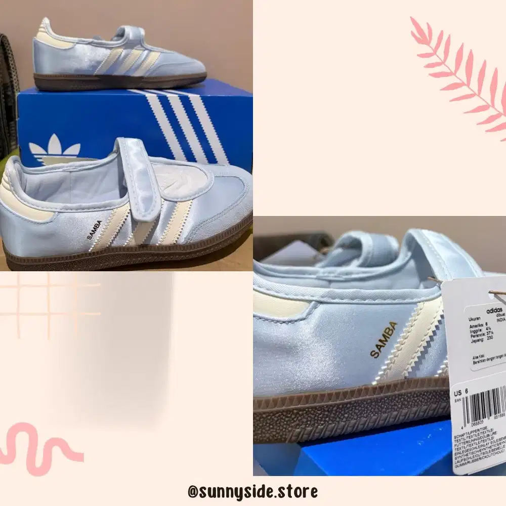 Adidas Samba Jane Crystal Sky Size US 6-23cm [Serious buyer only]