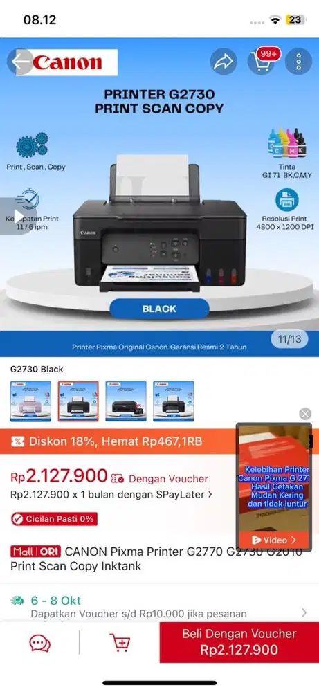 Printer Canon G2770