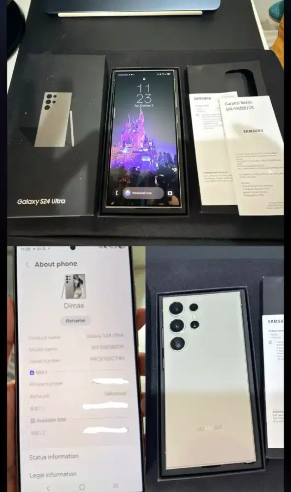Samsung Galaxy S24 Ultra Titanium Mulus Fullset Resmi SEIN