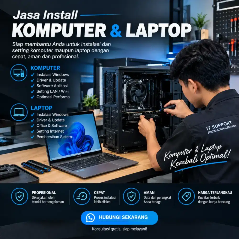 Jasa install software pc dan laptop