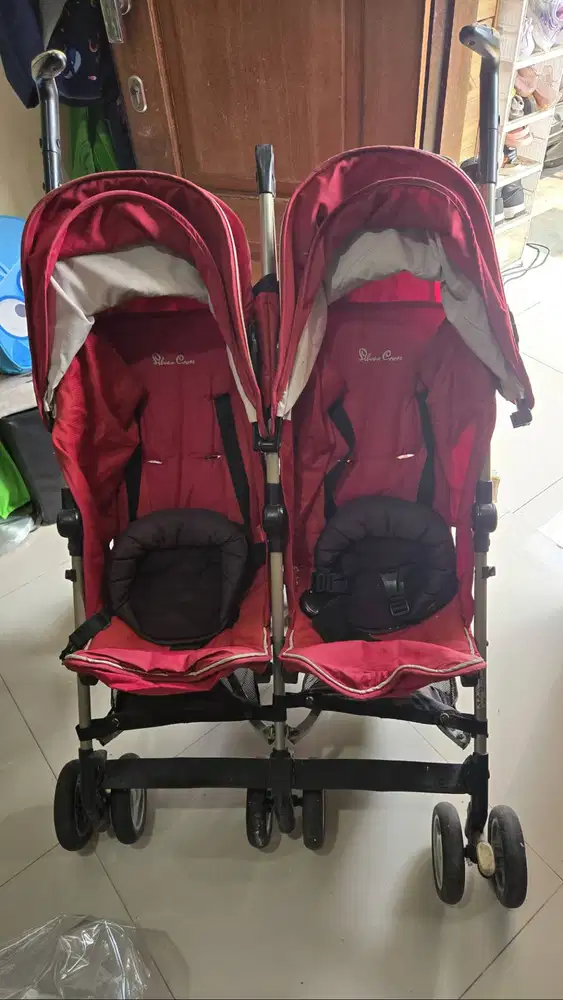 Stroller Silver Cross Duo untuk Twin/Anak Kembar