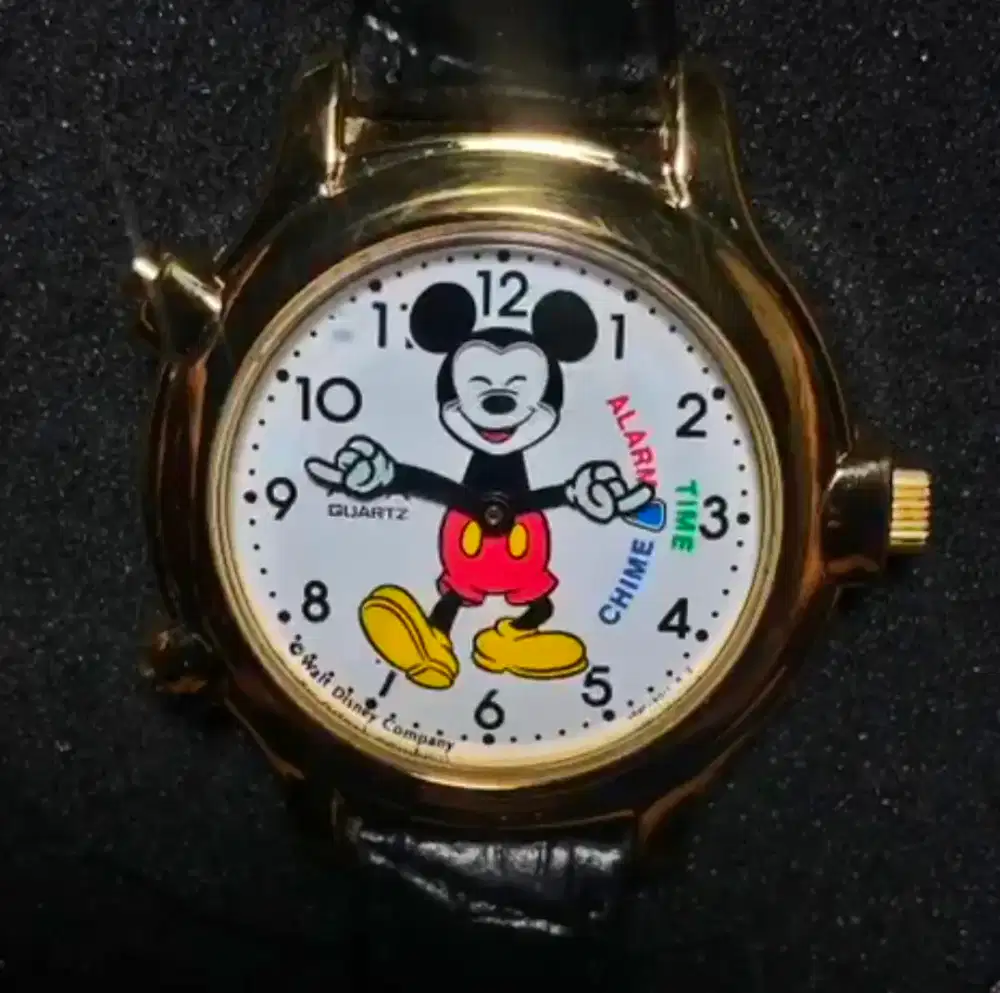 Jam Micky bisa ganti wajah quartz rare item sepeda jaket helm vintage