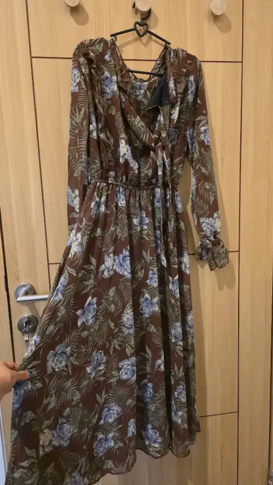 Gamis/longdress motif mahogany
