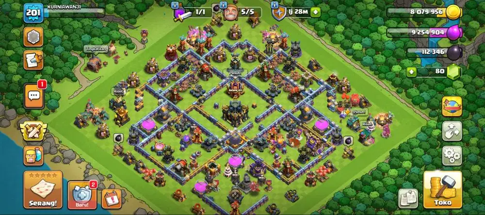 Di jual akun coc th 17