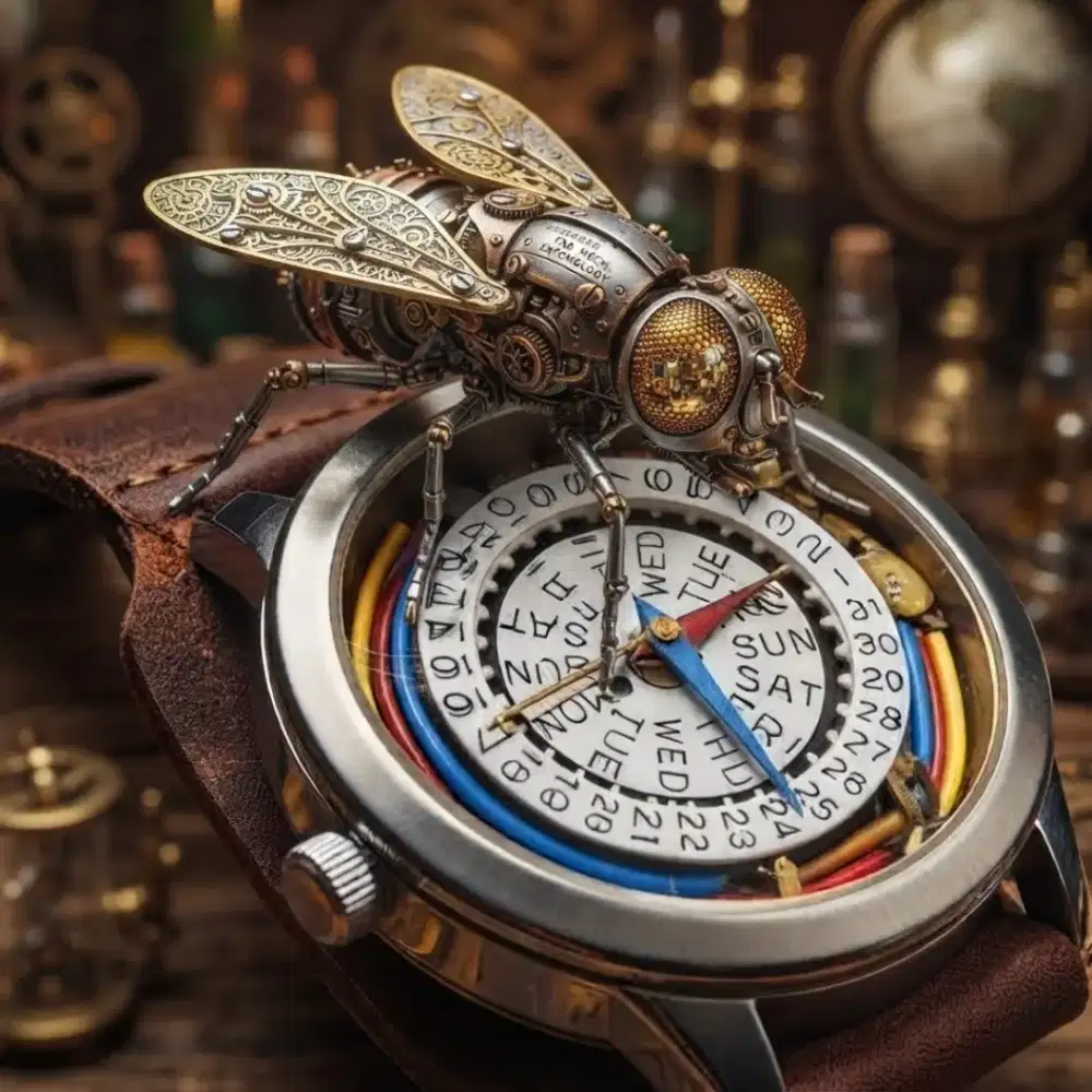 Jam tangan alba steampunk full modif bekas lawas sepeda jaket vintage