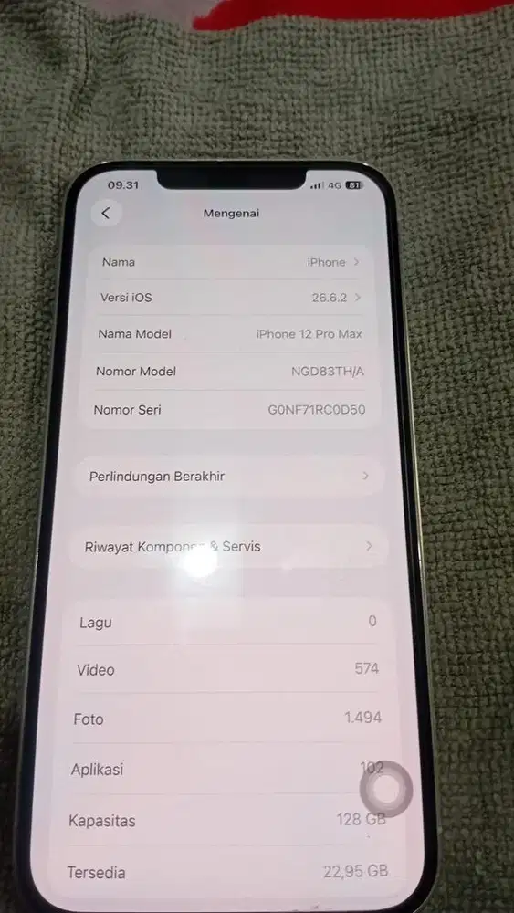 Iphone 12 promax 128 Gb Ex Inter