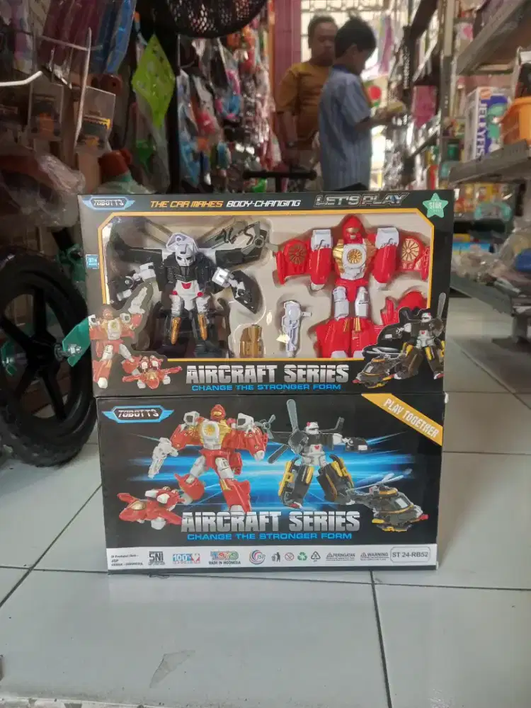 Mainan anak robot aircraft series isi 2