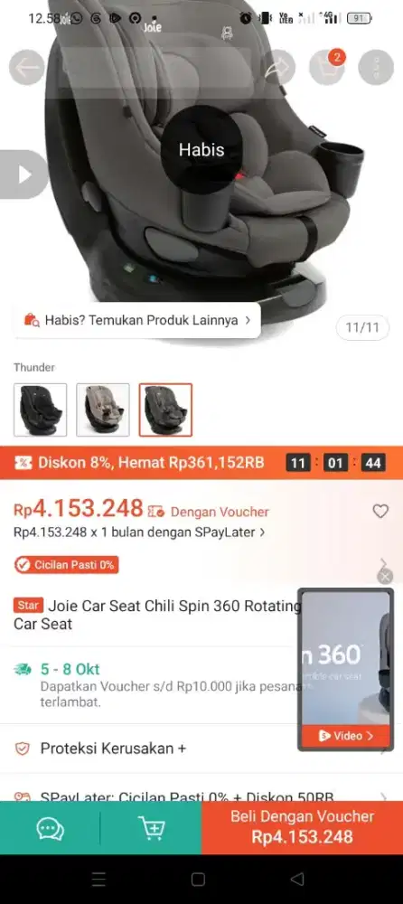 Jual murah banget Car seat