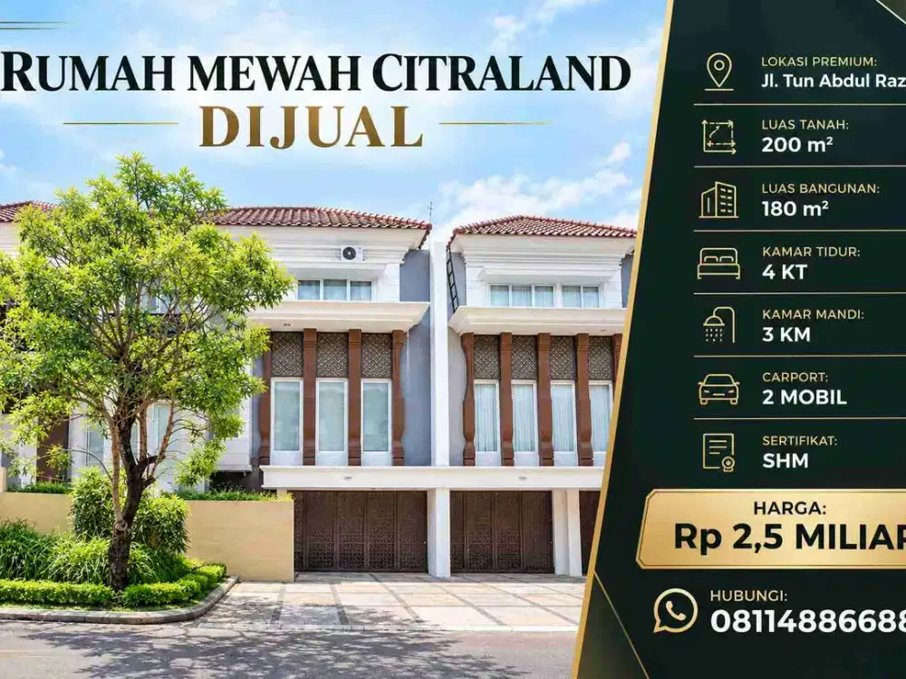 Rumah Citraland Celebes plus Kolam Renang