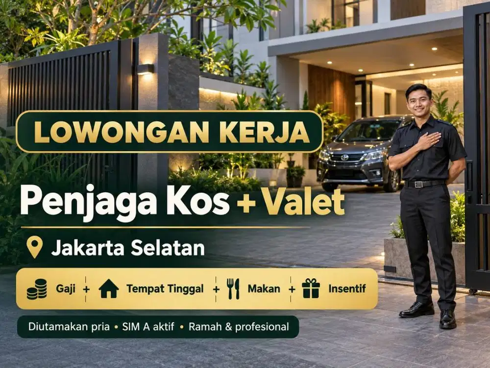 LOWONGAN KERJA – PENJAGA KOS & VALET