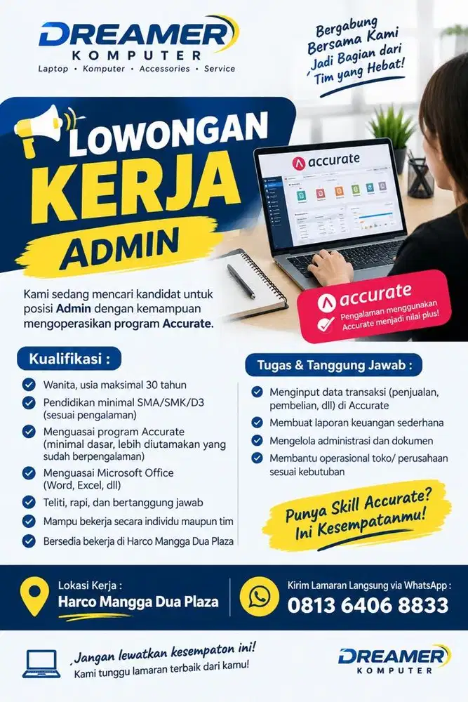 Lowongan kerja admin