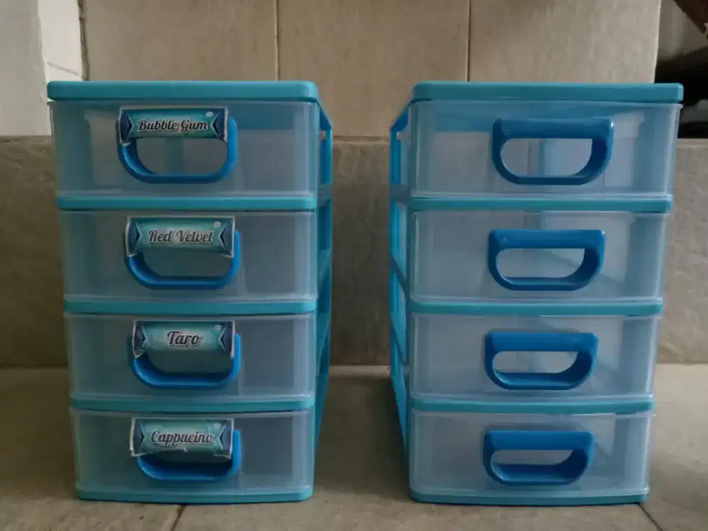 Mini Container Plastik 4 Rak Susun
