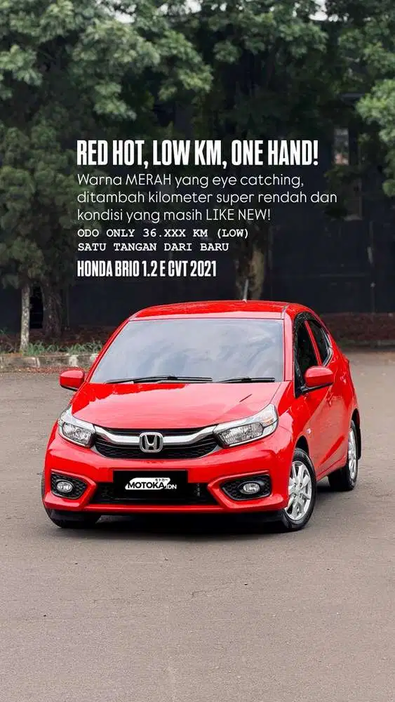 LOWKM 36RB! Honda Brio 1.2 E CVT 2021