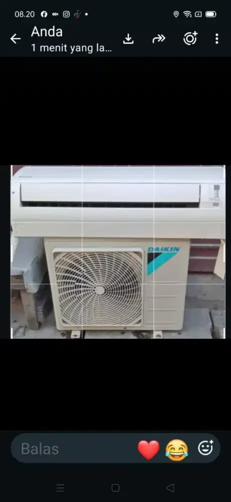 Jual ac Daikin 1pk R 32 lowwat 700 watt kondisi 95% ori semua