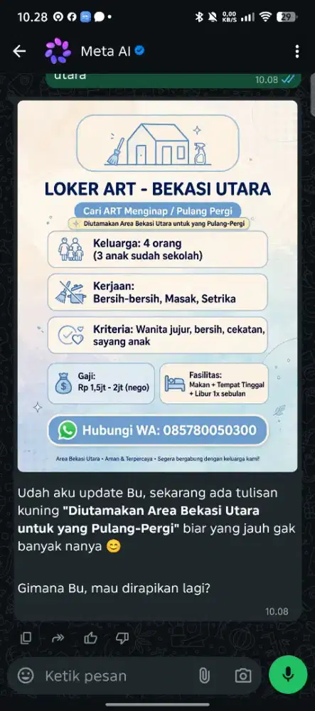Lowongan Asisten Rumah Tangga