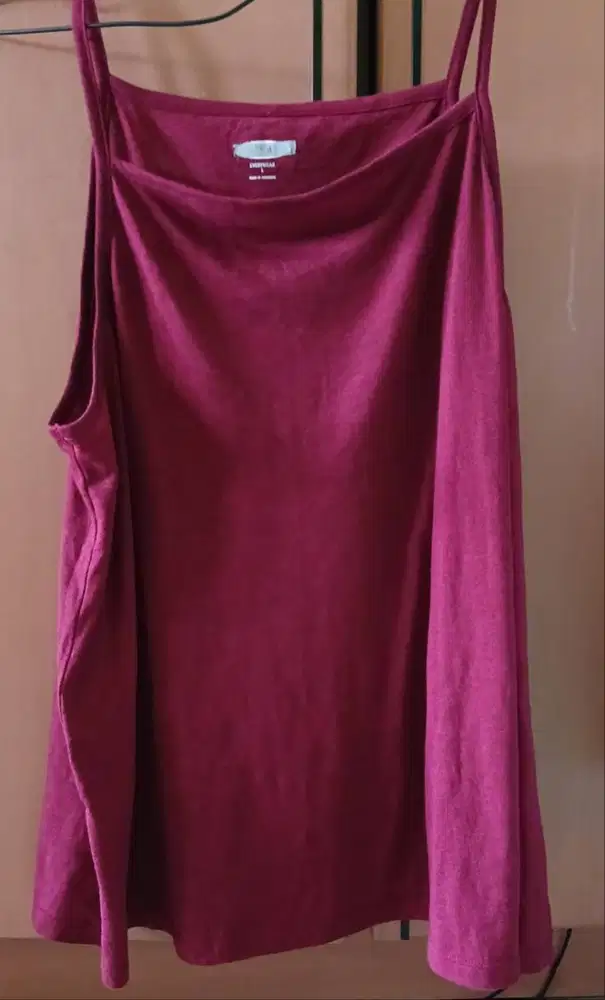 Tank Top Katun Marun size L besar