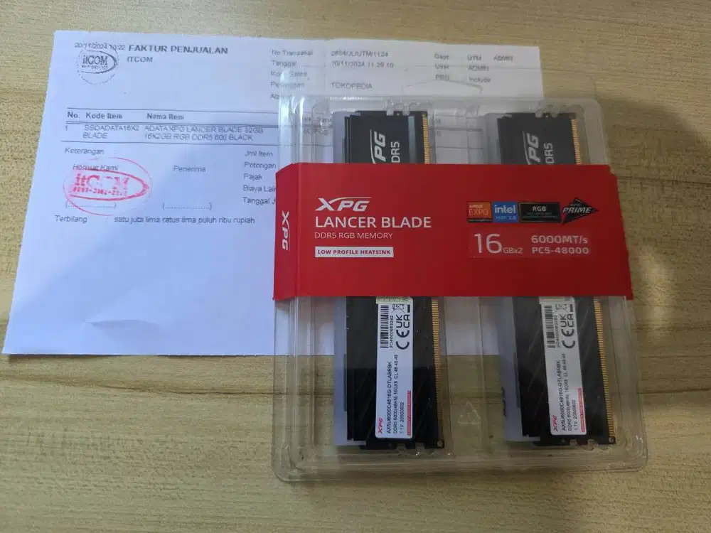 Memory DDR5 XPG Lancer Blade RGB 32GB 6000MHz 16GBx2