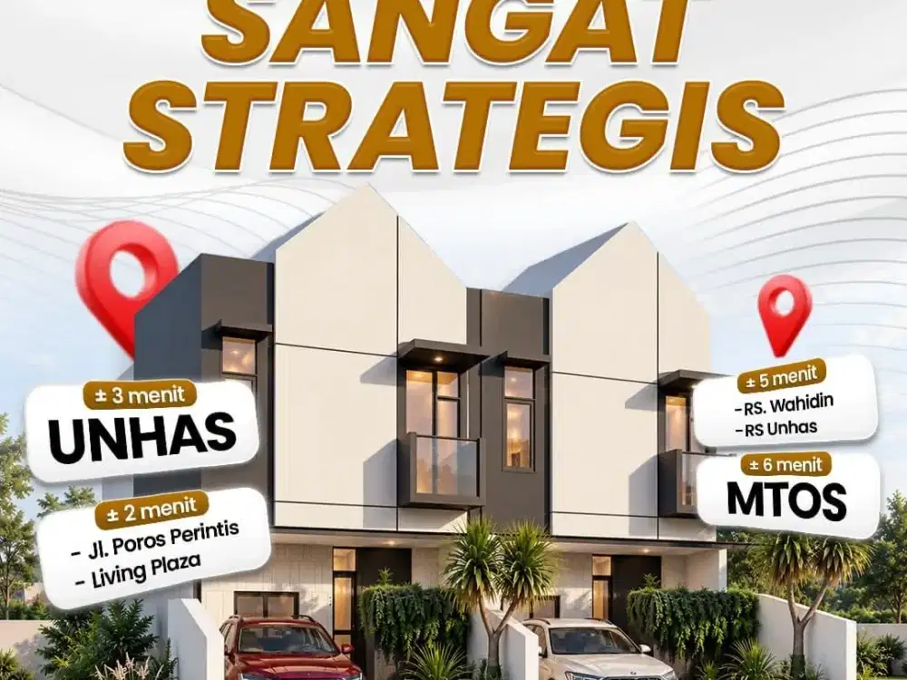 Rumah 2 Lantai Harga 800 Jutaan Cuman 4 Menit Kampus Unhas