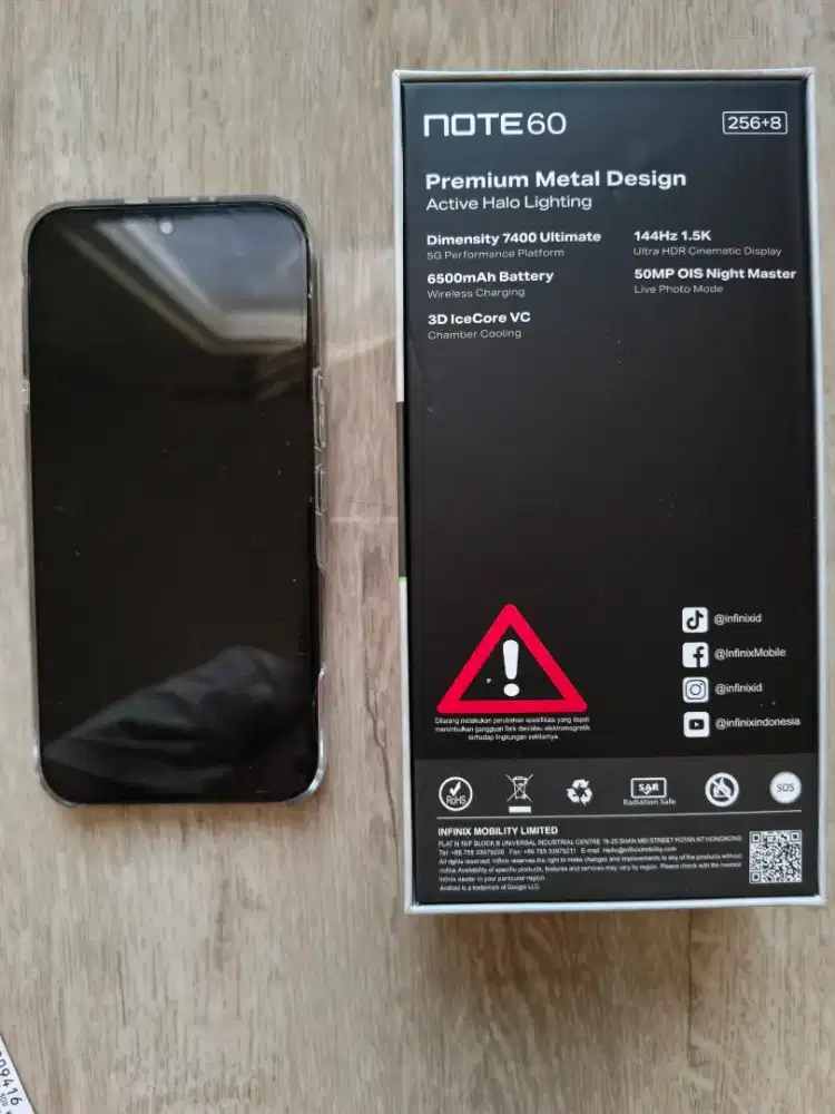Infinix Note 60 5G (8GB/256GB) – Mulus Like New