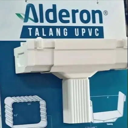 Paket talang atap rumah air hujan putih Alderon UPvc komplit 3m - 11m