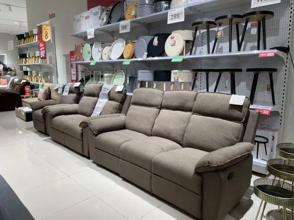 Jual MURAH SOFA SET RECLINER FABRIC