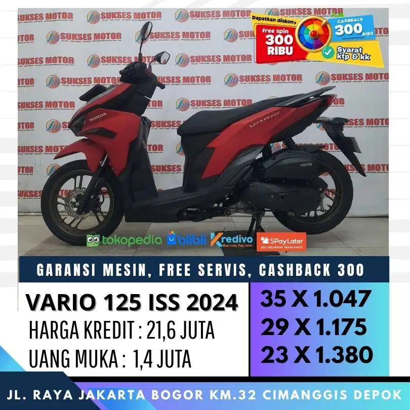 NEW VARIO 125 CBS ISS 2024 UNIT MULUS KREDIT PROMO CASHBACK 300 RIBU
