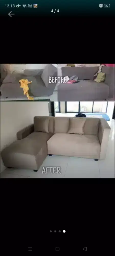 Jasa reparasi sofa sudut