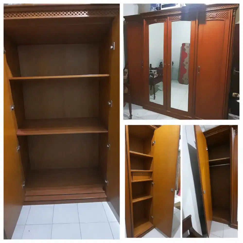 Lemari ukuran P 230 cm, L 60 cm, 
T 212 cm (KOKOH)
