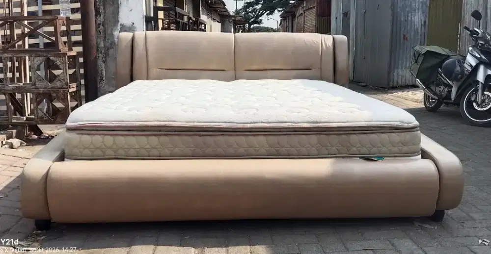 Springbed Guhdo Crown dobel latex 40cm bedframe Cellini uk 180