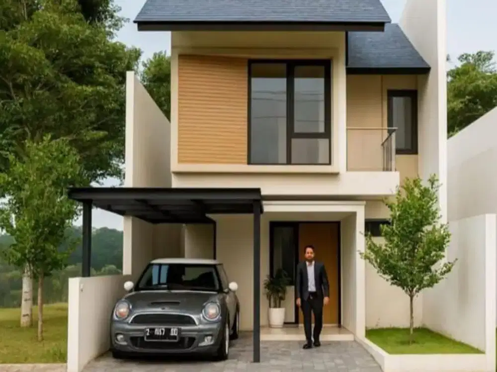 984 Rumah 2 Lt Modern Minimalis Full Bata Merah Dekat Galaxy di Cikunir, Bekasi Selatan
