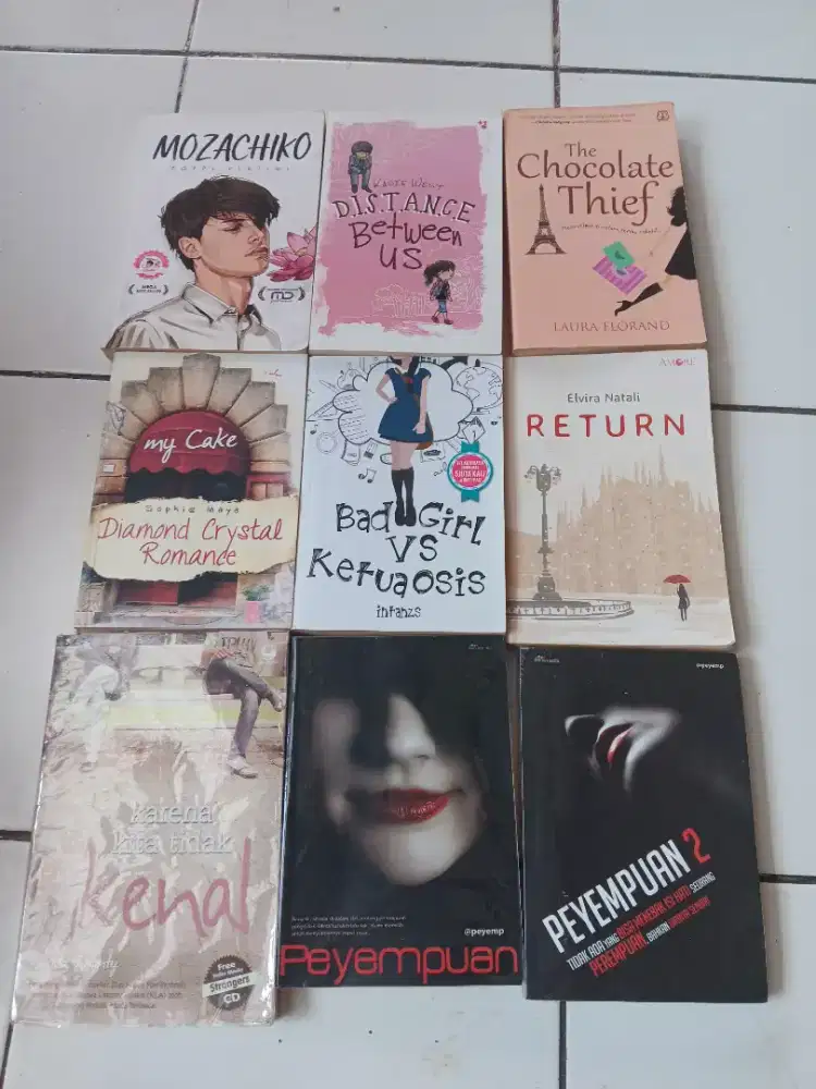 Buku Novel Campur Borongan 9pc