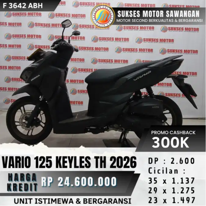 MULUS ISTIMEWA NEW VARIO 125 KEYLES TH 2026 GEN3 KEYLESS BERGARANSI