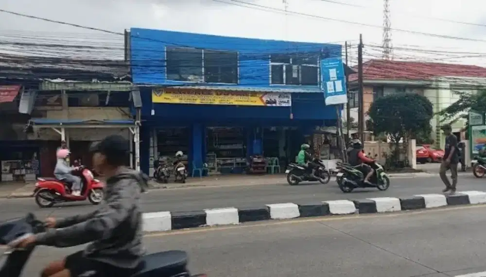 Take over bengkel motor 8x12 2 tingkat toko posisi depan jalan raya