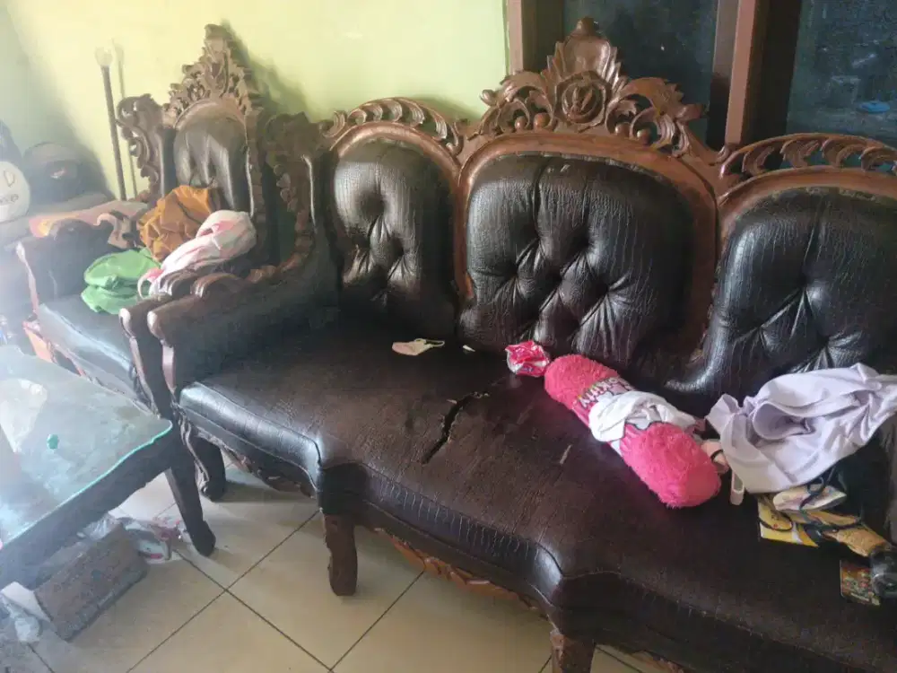 Sofa jati full ukir minus rabit joknya