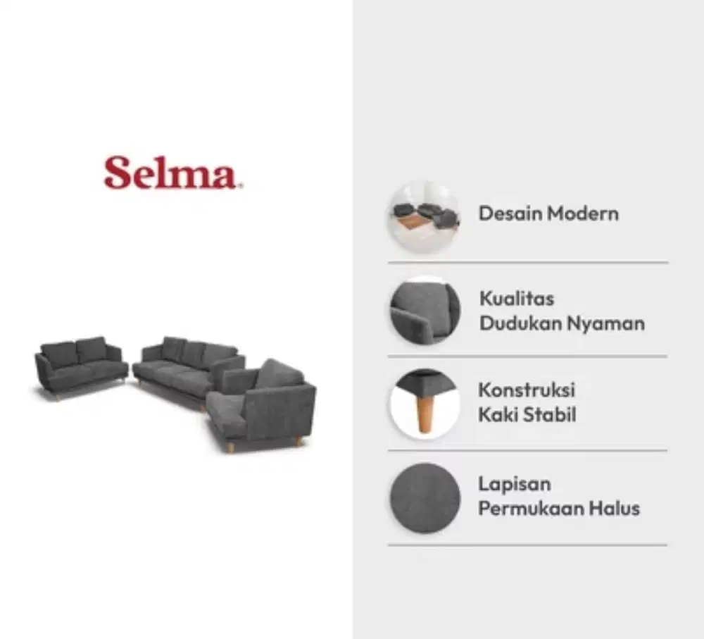 SOFA SET ZUKO 1+2+3 Seater