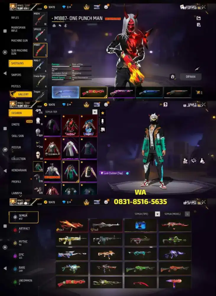 promo murah Jual Akun FF spek idaman 100% Asli Real Amanah & Tepercaya