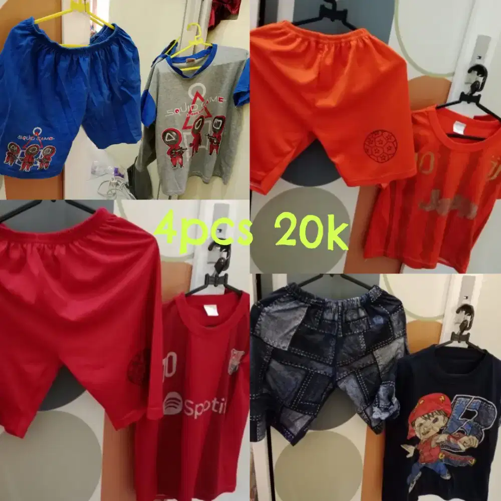 Baju bola anak setelan