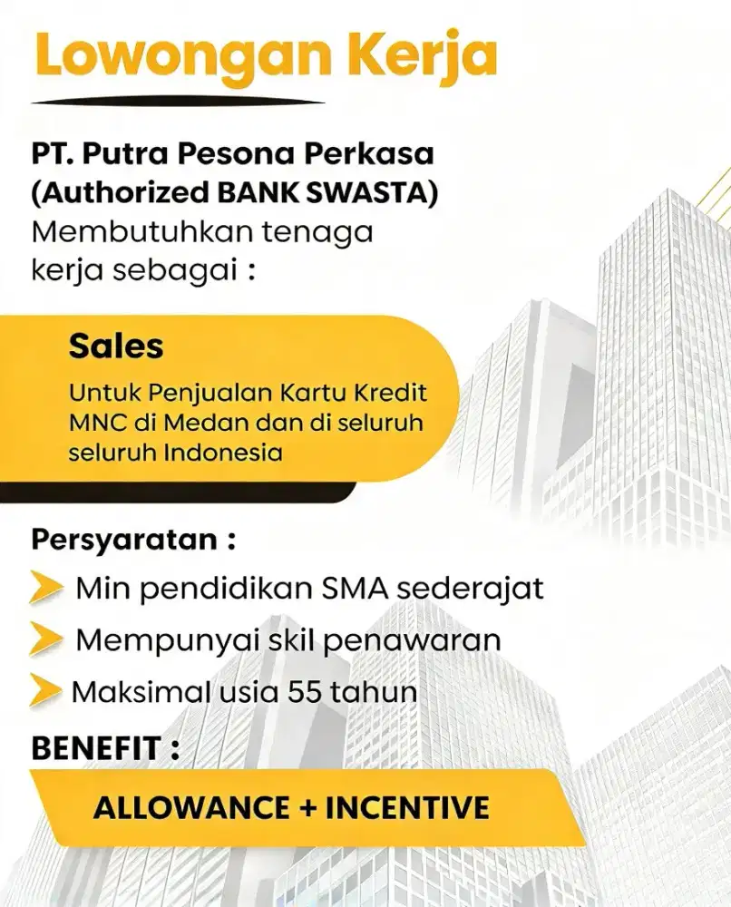 Membutuhkan Sales