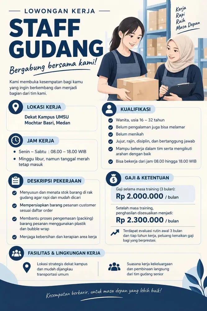 Staf Gudang (Wanita)