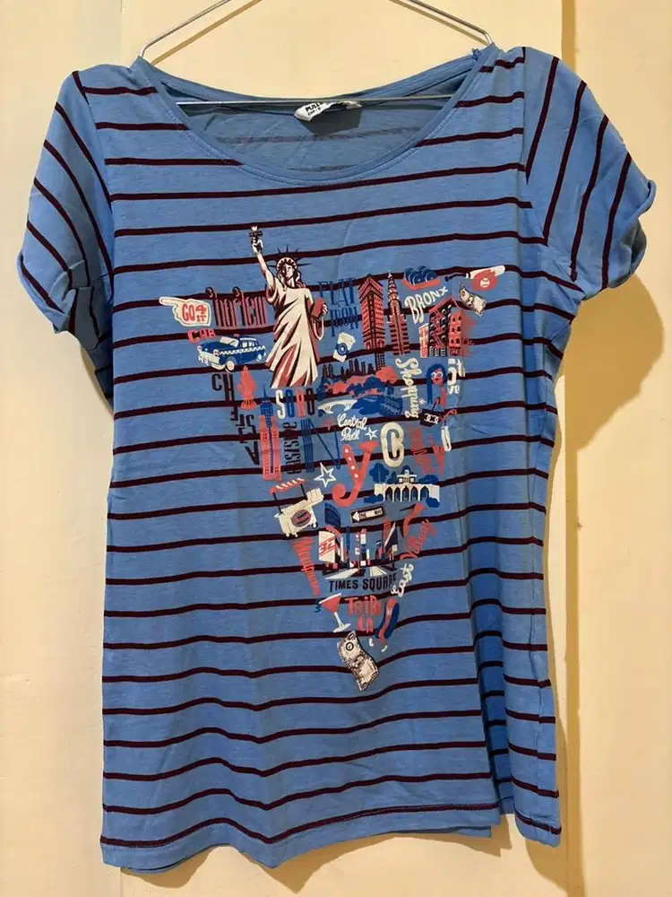 Baju Kaos Pull&Bear NYC Biru