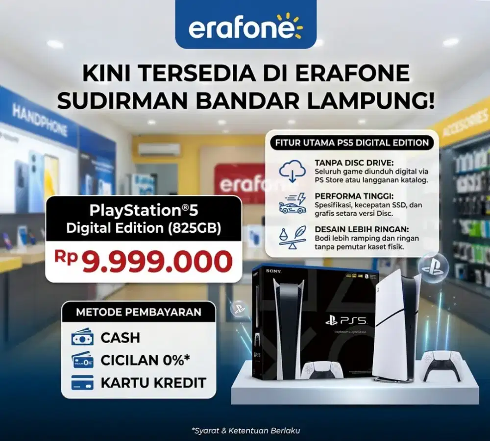 Sony Playstation 5 Slim Digital Edition FREE Stick Bisa Cicilan 0%