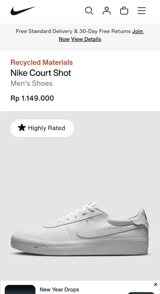 Sepatu Nike original size 42.5 baru