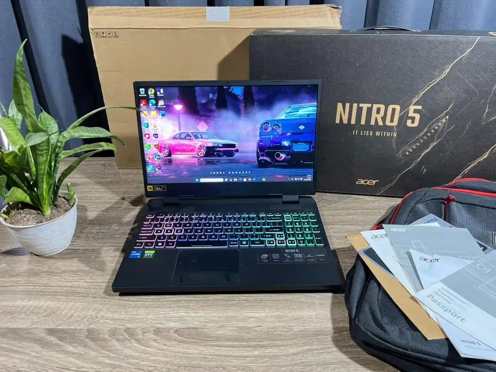 Laptop acer nitro 5 rtx3050 16gb 512gb core i5 gen12 fullset