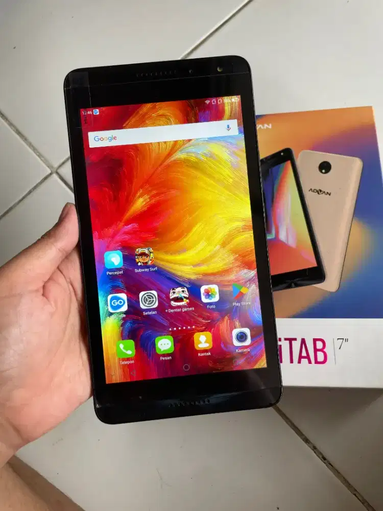 Tablet ADVAN TAB I7 PLUS 4G, baru fullset