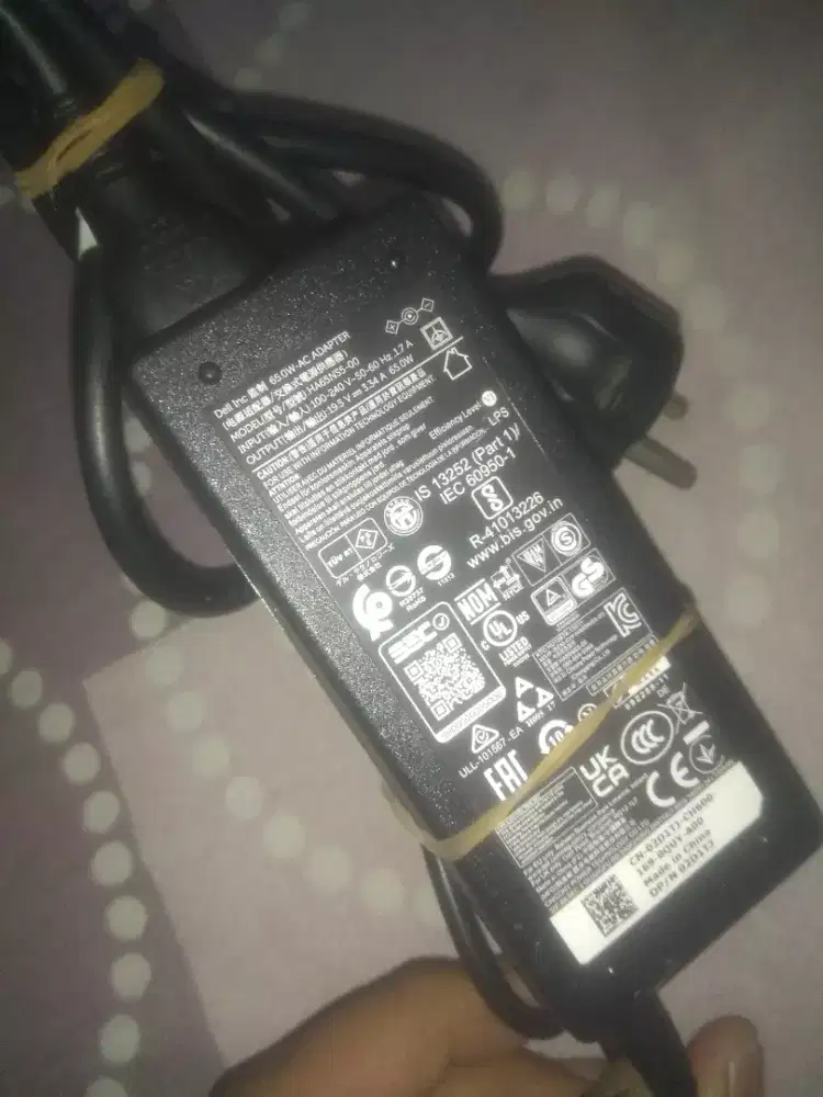 Charger/adaptor laptop dell original second 19.5v 3.34a 65w