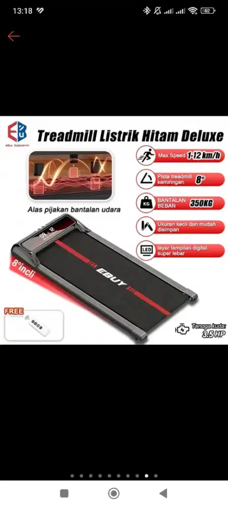 Treadmill Listrik 12KM