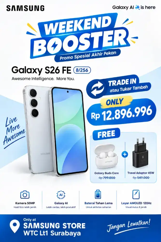 Samsung galaxy s26fe promo cicilan syarat ktp saja