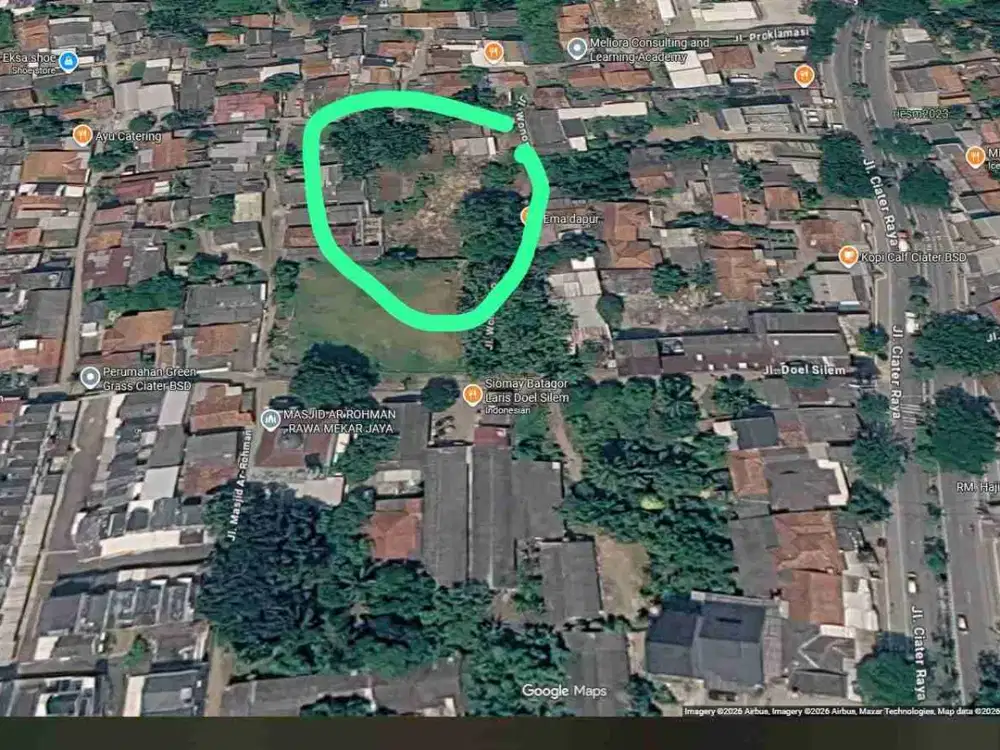 DIJUAL TANAH DI CIATER DEKAT PASAR MODERN BSD